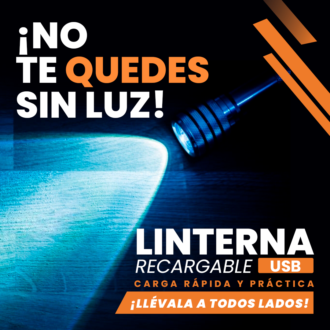Mini Linterna Tactica Recargable USB
